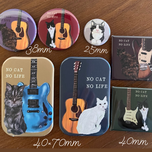 希少！20471120！ ひょーま、ねこリストバンド ピンバッジ 缶バッジ bonvoroidアート『猫のミニミニ缶バッジ』2個セット ピンバッチ