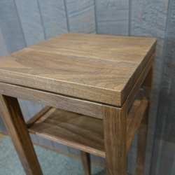 サイドテーブル　花台　コンソールテーブル　シンプル　おしゃれ　ブラックウォールナット無垢材　ちょっと贅沢 6枚目の画像
