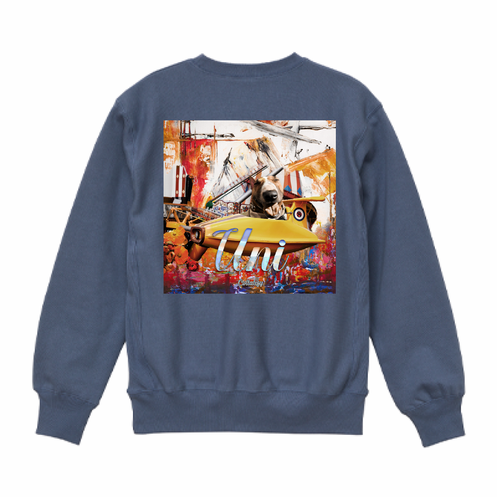 CUSTOM BIG CREW SWEAT (STONE BLUE)