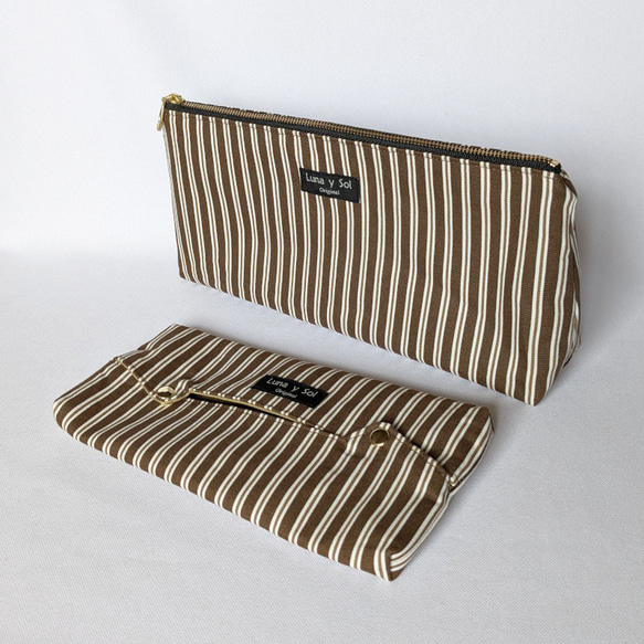 ゆったり横長マチ付きポーチ＋ボックスティッシュ詰め替えケースセット  