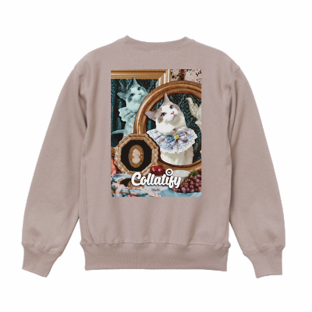 CUSTOM BIG CREW SWEAT (SMOKY PINK)