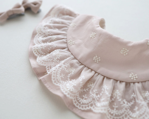 アナベルフリル スタイ チュールレース追加可能 スタイ・よだれかけ