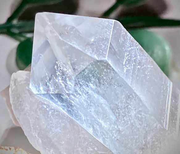 叡智の石❁⃘*.゜虹入り　ピンク　レムリアンシード　クリスタル　原石　クラスター 