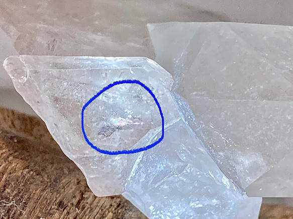 叡智の石❁⃘*.゜虹入り　ピンク　レムリアンシード　クリスタル　原石　クラスター 