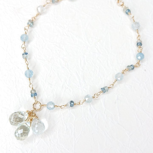 レン◆モスアクアマリンブレスレット✧アクアマリン モスアクアマリン 10mm ブレスレット｜Arancia Stone アランシア