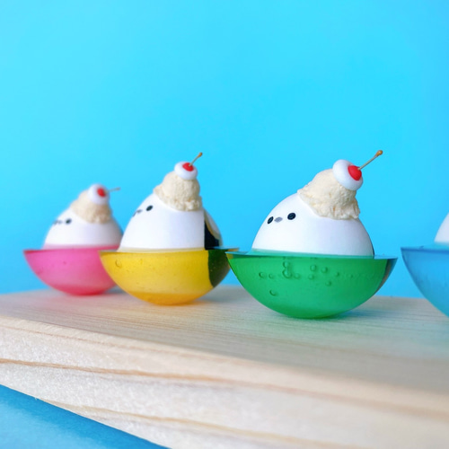 クリームソーダシマエナガ その他置物 つぶ屋 通販 15599143｜Creema