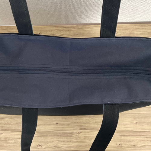new【XLサイズ】〈底板付き〉黒&ミネラルブルー ファスナー付き