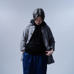 [wafu] 四季亞麻外套連身衣/鋼灰 h031c-stg2 第14張的照片