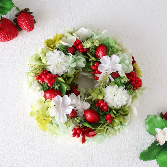 再6 リース いちごスイーツ mini 6枚目の画像