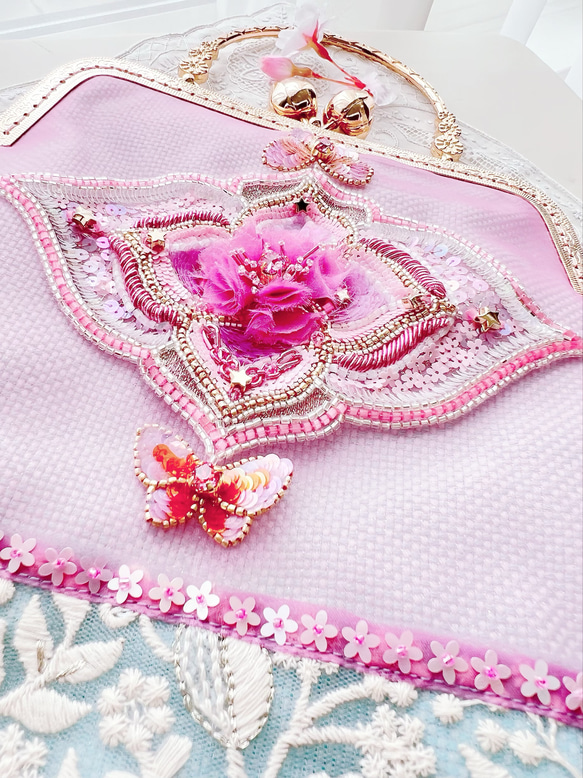 floraison フロレゾン　『開花』桜の刺繍クラシカルバッグ　 7枚目の画像