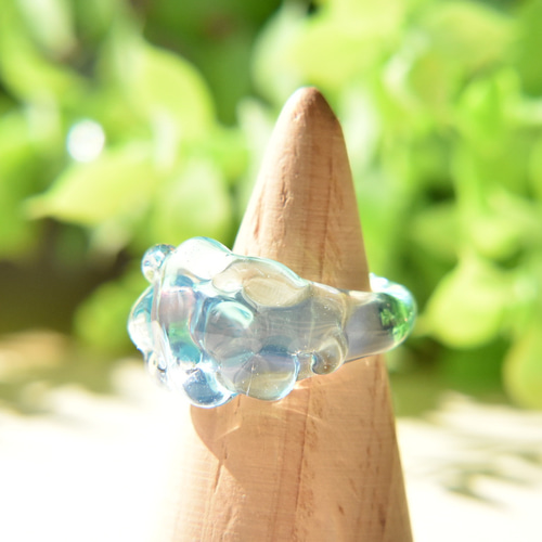 オパールカラーの雲リング♪もくもく感が超立体的❤️光を集めて色んな