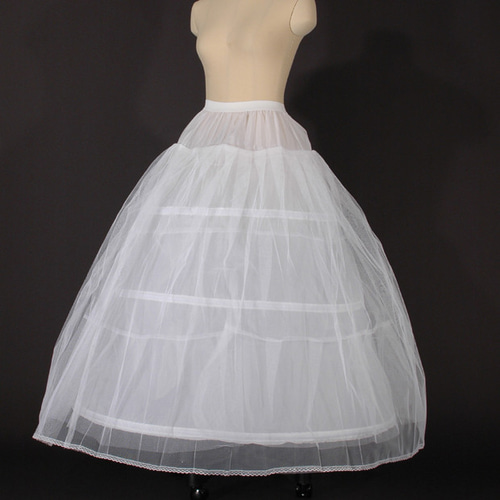 モワティエ ボリュームパニエ 白 パニエ ボリューム 大人 白 ロング プリンセスライン 3段 ワイヤー