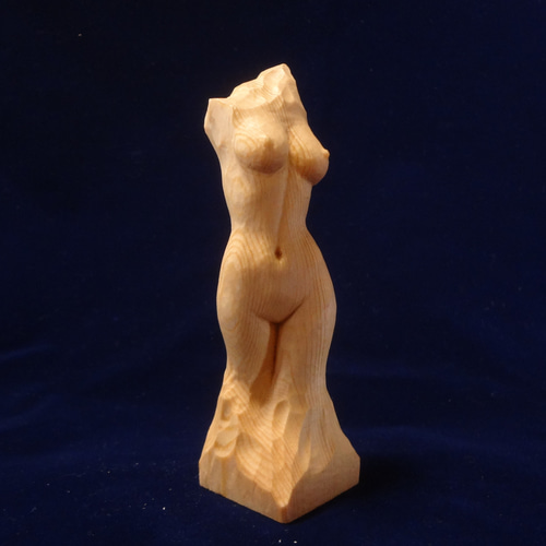 木彫刻 アート『 新緑 』 裸婦 芸術 アート 女性 ハンドメイド 松