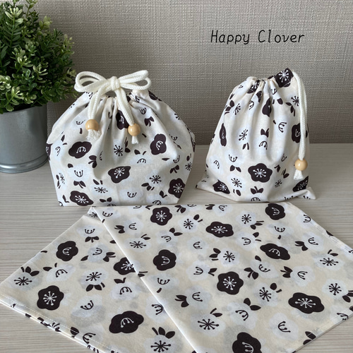 ハンドメイド 巾着 ランチョンマット 捌き ハンドメイド 巾着 ランチョンマット 捌き