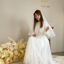 Miller 米樂婚飾品牌 / 雙層新娘素頭紗 第3張的照片