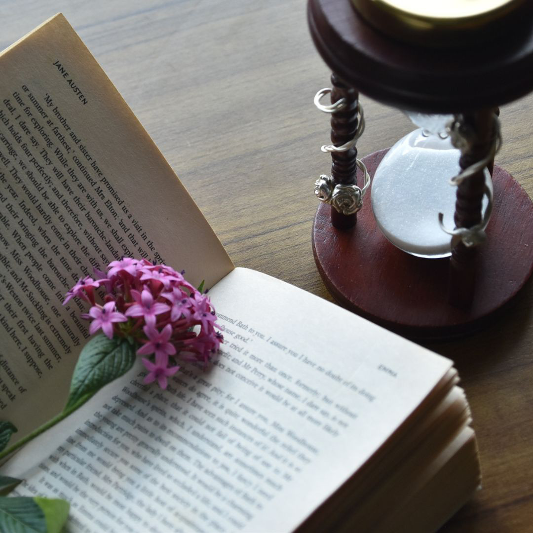 Rose hourglass 02, silver jewellery, 925 sterling silver, co