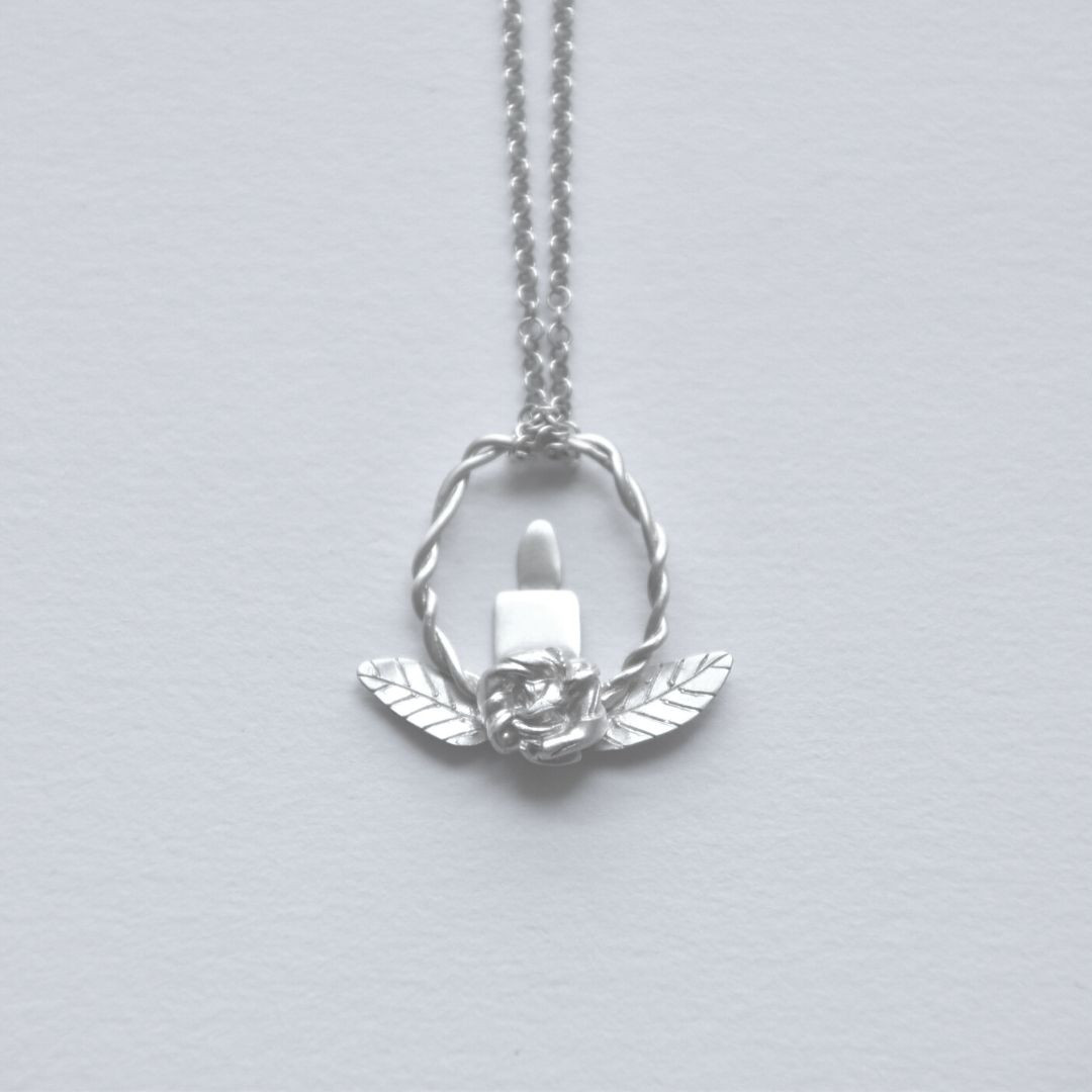 Light a candle for yourself 01, silver jewellery, 925 sterli