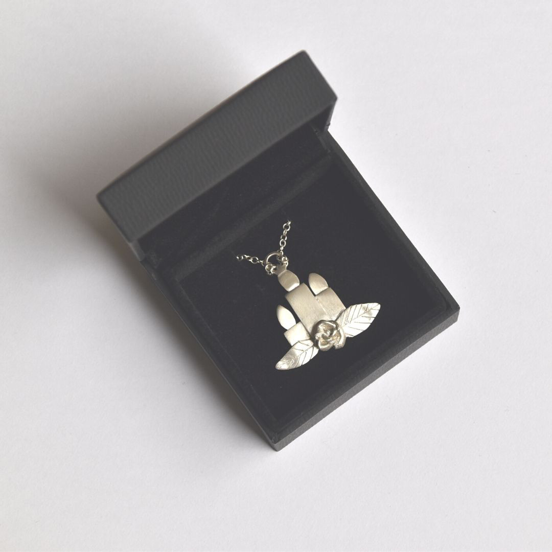 Light a candle for yourself 02, silver jewellery, 925 sterli