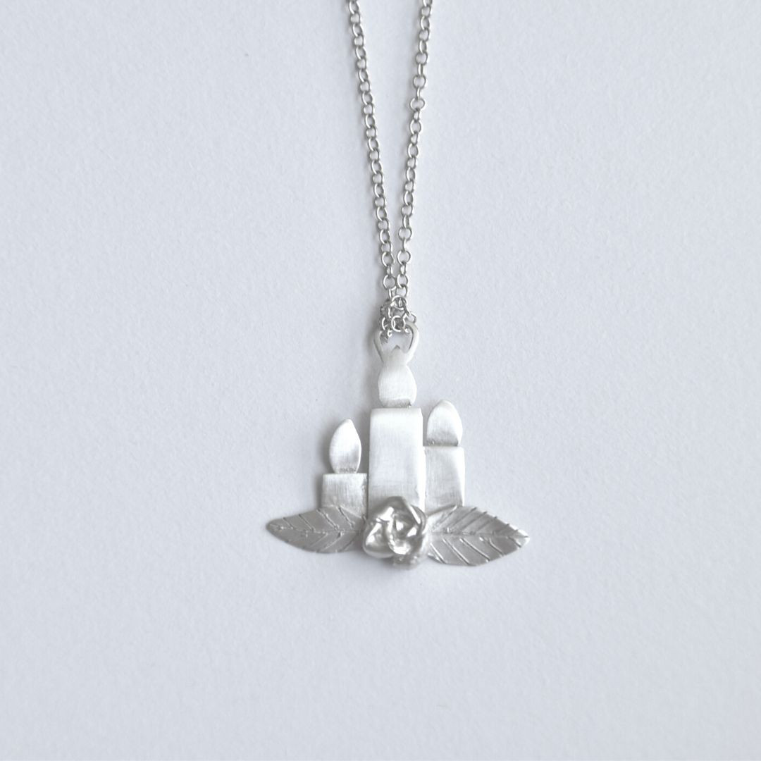 Light a candle for yourself 02, silver jewellery, 925 sterli