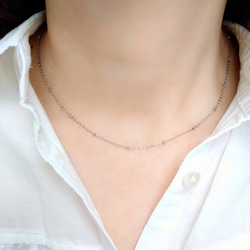 MEJURI☆18Kヴェルメイユ ドット チェーン ネックレス ステンレス ドットチェーン ネックレス 金属アレルギー対応