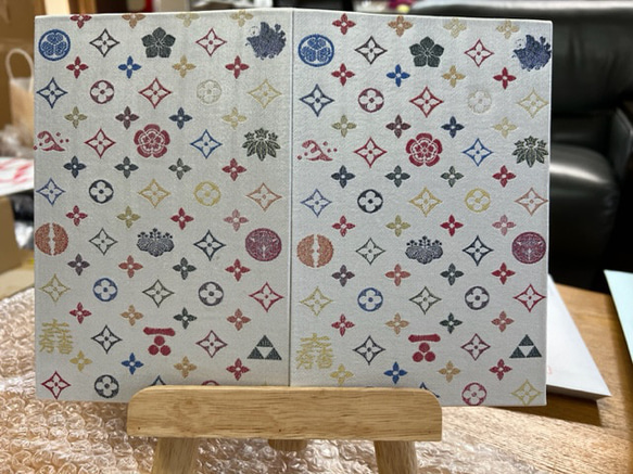 ♡みなみさま♡御朱印帳　三つ葉葵　3冊セット 御朱印帳 碧天向日葵 【名入れ】【向日葵】【花】【モダン】【夏