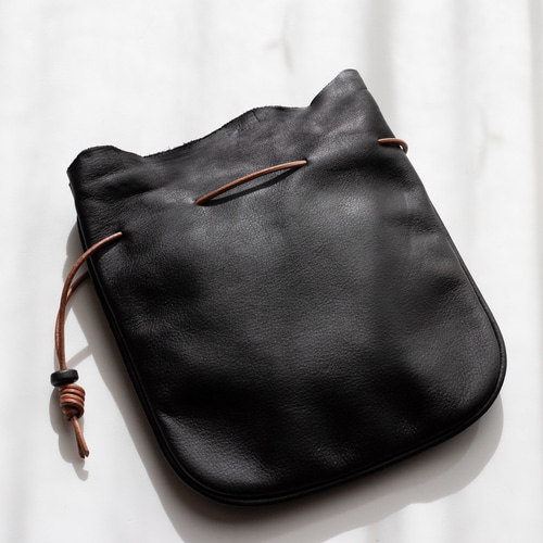 牛革巾着 224829 巾着袋 yoki 通販 15600687｜Creema(クリーマ)