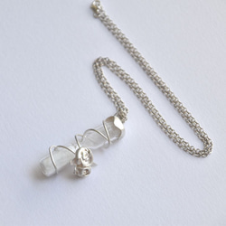 Rose mini-hourglass necklace 02, silver jewellery, 925 sterl 1枚目の画像
