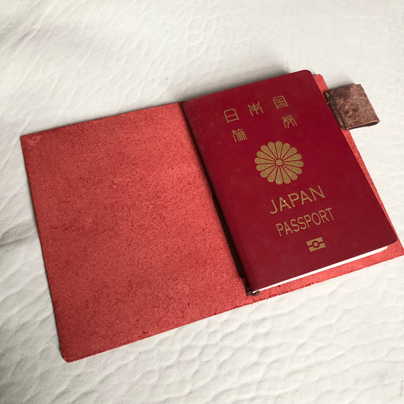 牛床革B7サイズノート・パスポートカバー　栃木レザー　牛床革　 7枚目の画像