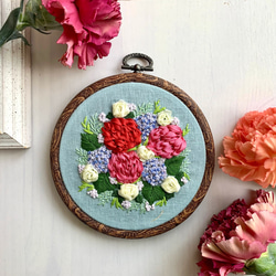 《受注製作》Flowerbouquet  カーネーション&紫陽花　タペストリー　母の日にも 7枚目の画像