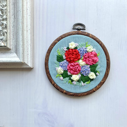 《受注製作》Flowerbouquet  カーネーション&紫陽花　タペストリー　母の日にも 4枚目の画像