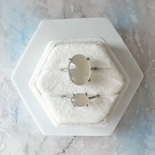 JORIE】大人気♡大粒グレーオニキス silver925 フリーサイズ、固定