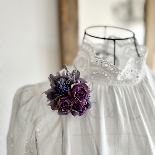 アンティークカラー紫のコサージュ コサージュ ms2 clair 通販  