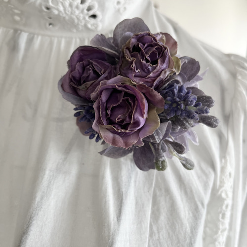アンティークカラー紫のコサージュ コサージュ ms2 clair 通販  