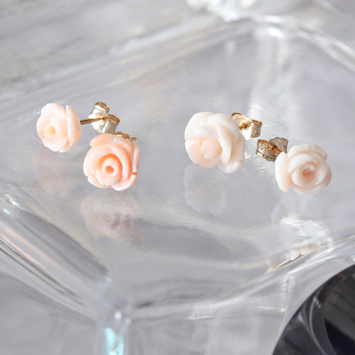 14K 珊瑚 ピアス 薔薇 薔薇珊瑚のカラフルピアス – 柳澤商会 ジュエリーカタログ