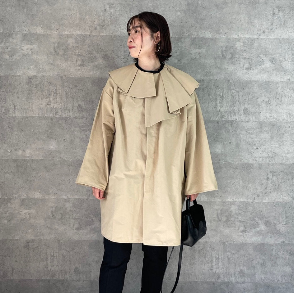 襟が取れ外せる ゆったり身幅4wayコートジャケット【F】ベージュKMC-608 992597