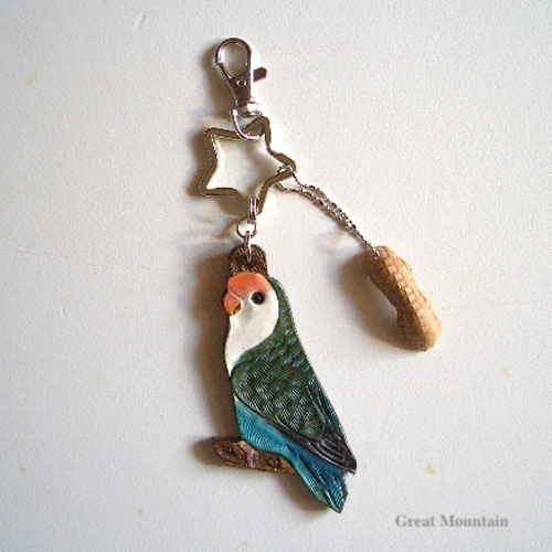 限定 コザクラインコ ホワイトフェイス ブルー インコ 革 インコグッズ