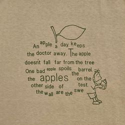 Tシャツ「apple」サンドカーキ 4枚目の画像