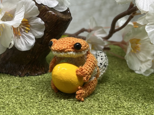 あみぐるみレオパ お座りシリーズ たまご付き あみぐるみ