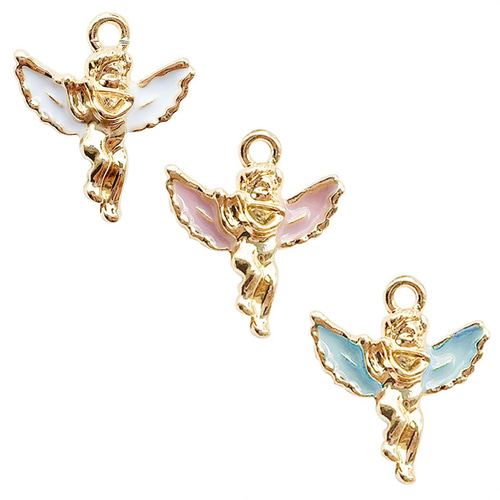 【ハンドメイド】パワーストーンの天使チャーム ハンドメイド】パワーストーンの天使チャーム