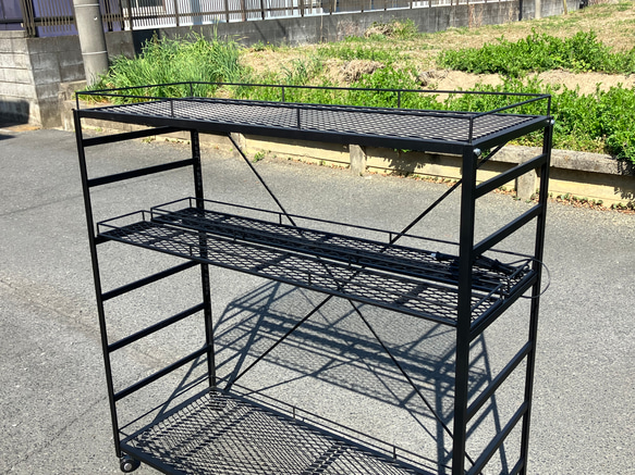 アイアン棚 ボタニカルシエルフ 植物棚 組み立て式 W1200 ライティング