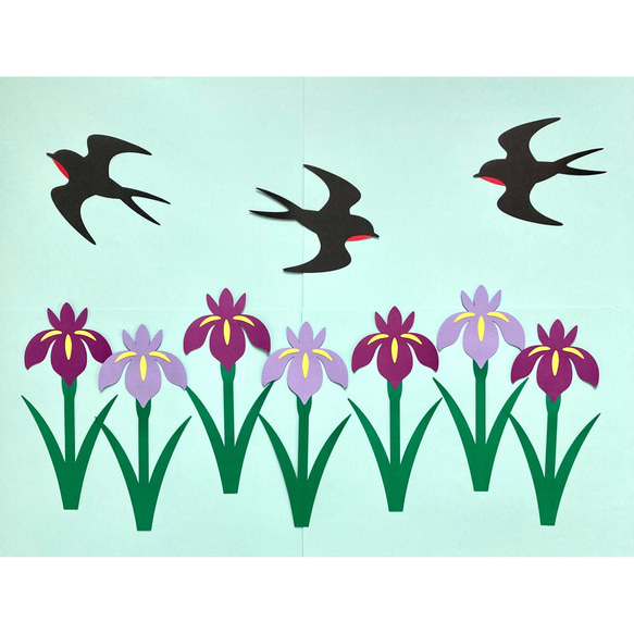 菖蒲&つばめ 壁面飾り 切り絵 ふわぽん 通販 15602335｜Creema(クリーマ)