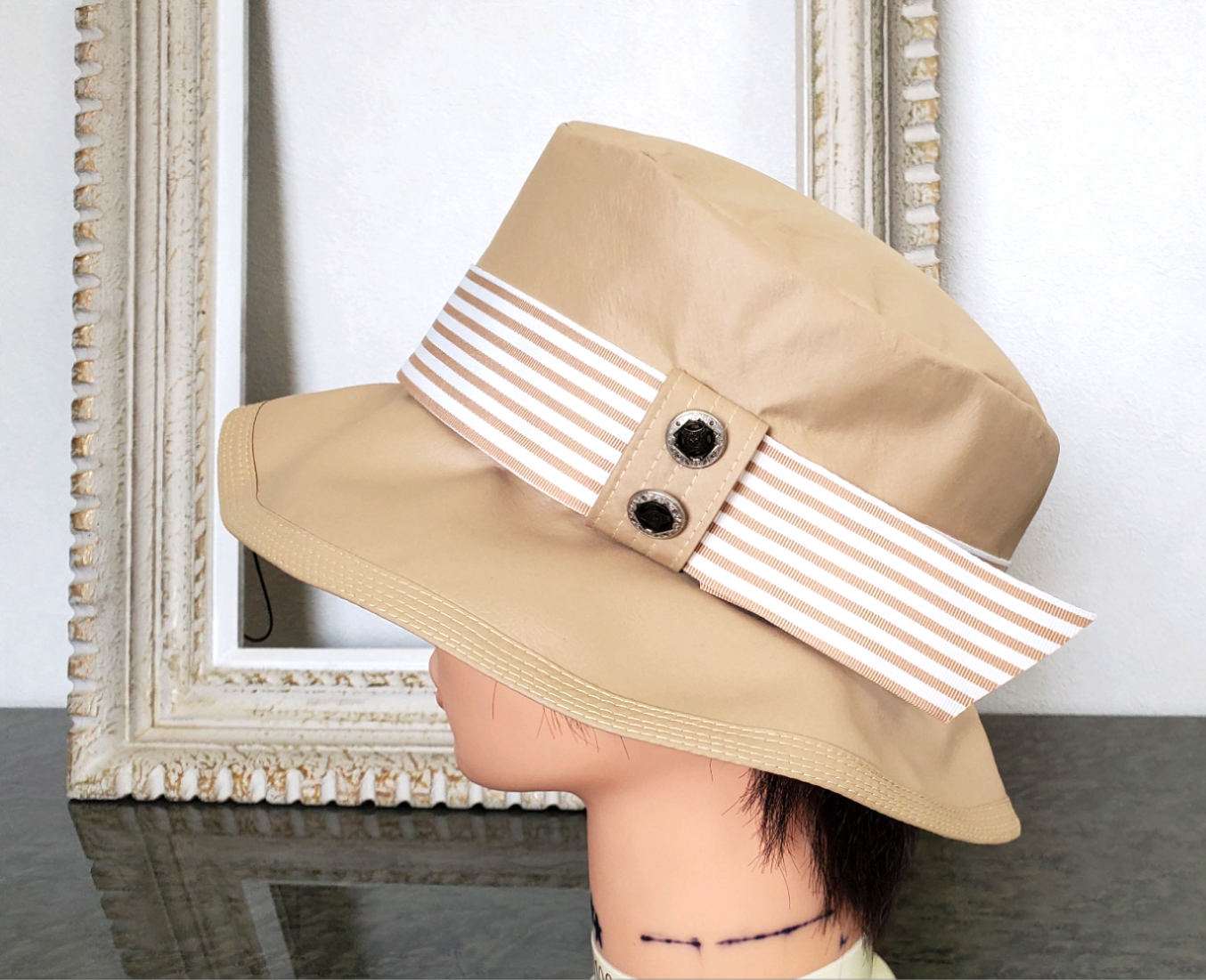 【纏う…装いの帽子】クリーム系ベージュ2WAYタイプのキャノチェ 春のお出掛けのお供に➰✨