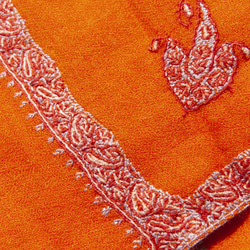 カシミヤ 刺繍 カシミヤ スカーフ ピュア ウール スカーフ ショール リング フリース ショール - 花 交換 ギフト 母の日 4枚目の画像