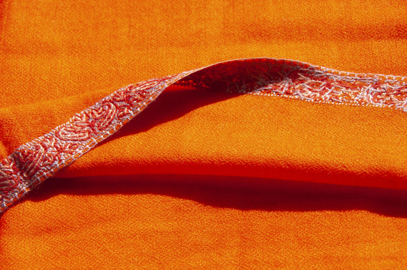 カシミヤ 刺繍 カシミヤ スカーフ ピュア ウール スカーフ ショール リング フリース ショール - 花 交換 ギフト 母の日 7枚目の画像