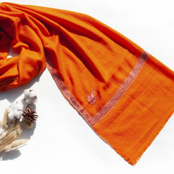 カシミヤ 刺繍 カシミヤ スカーフ ピュア ウール スカーフ ショール リング フリース ショール - 花 交換 ギフト 母の日 13枚目の画像