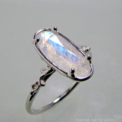 ムーンストーン リング / Rainbow Moonstone Ring 6枚目の画像