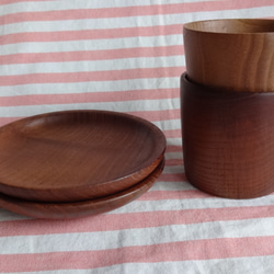 桑の木のミニカップと豆皿2点セット 8枚目の画像