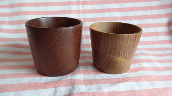 桑の木のミニカップと豆皿2点セット 4枚目の画像