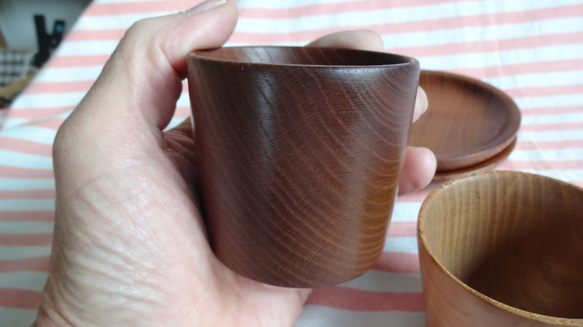 桑の木のミニカップと豆皿2点セット 11枚目の画像
