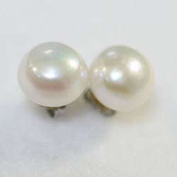 (獨一無二)單只淡水珍珠穿孔耳環(特大11mm,鈦柱) 第2張的照片
